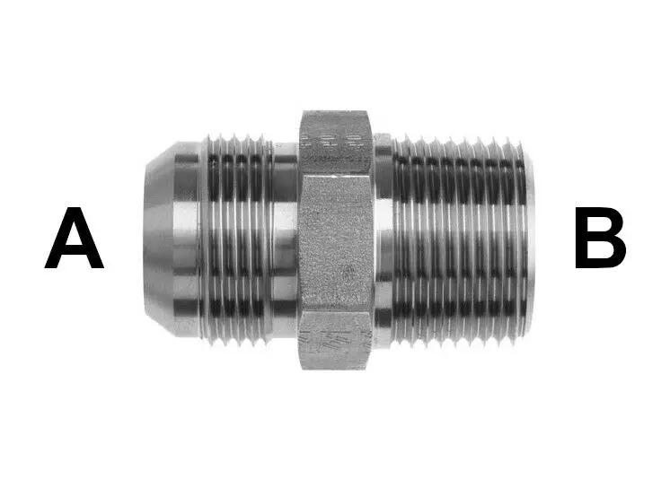 1/2" Jic To 1/2" Npt Hydraulic Fitting #8 – Propane & Gas-Compatible Pipe Adapter 1