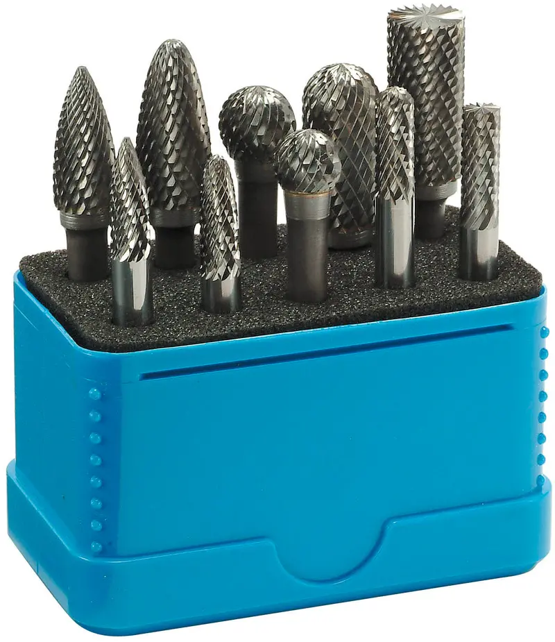 10-Piece Tungsten Carbide Rotary Burr Set – Assorted Shapes & Sizes 1