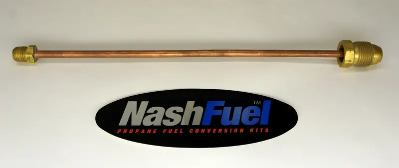 12" Copper Propane Pigtail With 1/4" Mpt Pol And Npt Ends For Regulator Extension 1