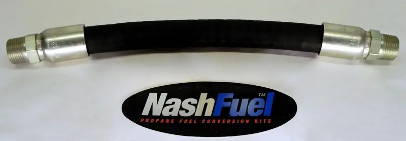 12-Foot Crimped Low-Pressure Propane/Natural Gas Hose – 1" Id With Quick Connect 1