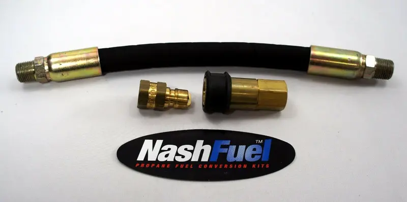 12-Foot Crimped Low-Pressure Propane Or Ng Hose – 1/2" Id With Quick Connect Fitting 1
