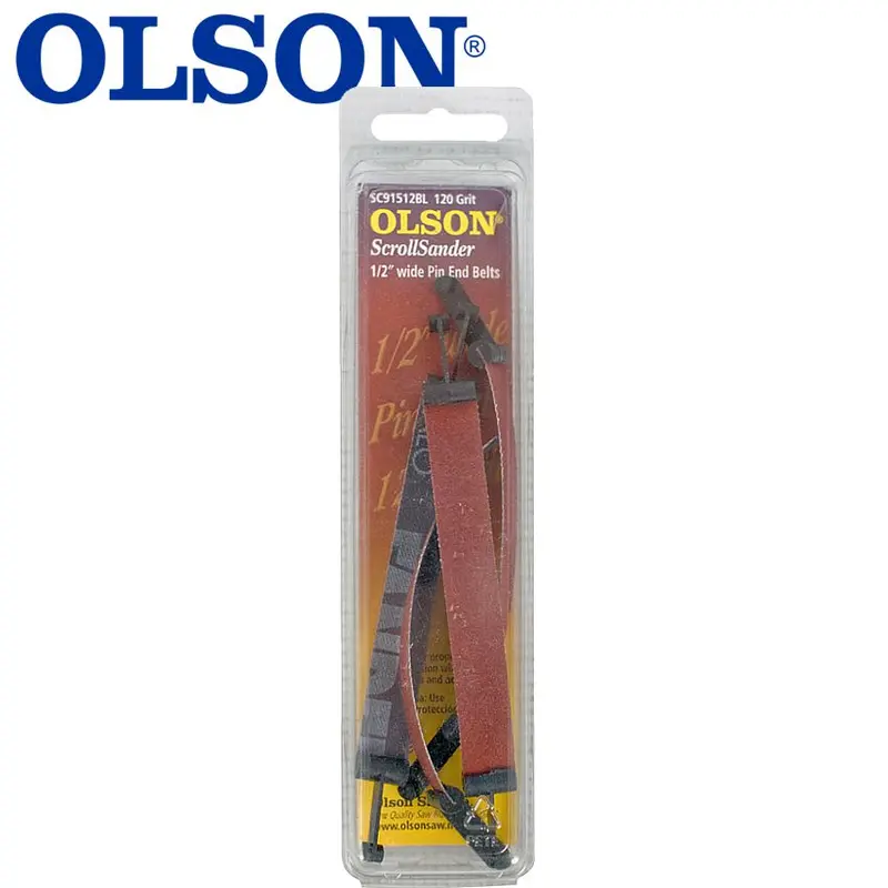 125 Mm × 12.7 Mm (1/2″) Scroll Saw Sanding Belts – 120 Grit, Pin-End, 4-Pack 1