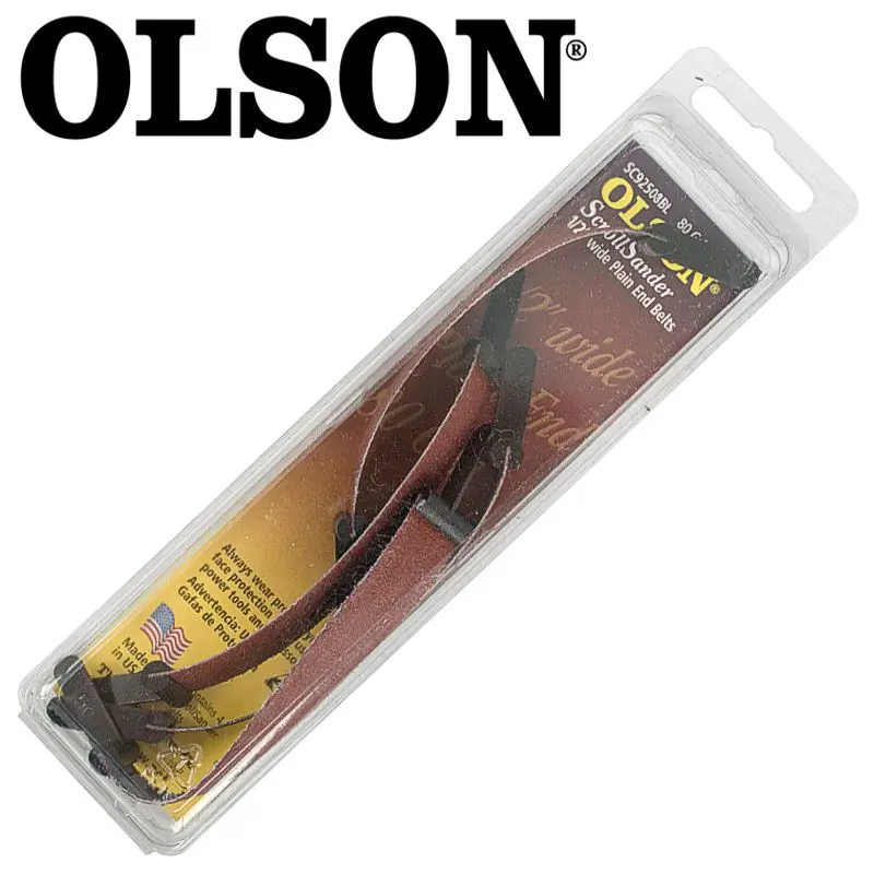 125 Mm × 12.7 Mm (1/2″) Scroll Saw Sanding Belts – 80 Grit, Plain-End, 4-Pack 1