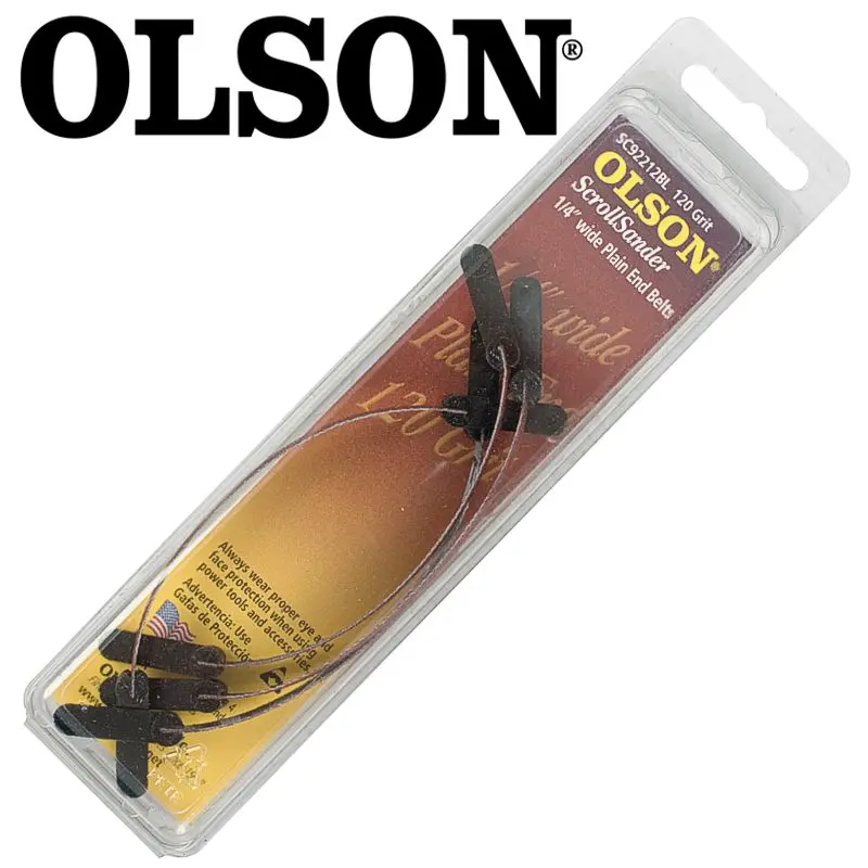 125 Mm × 6.35 Mm (1/4″) Scroll Saw Sanding Belts – 120 Grit, Plain-End, 4-Pack 1