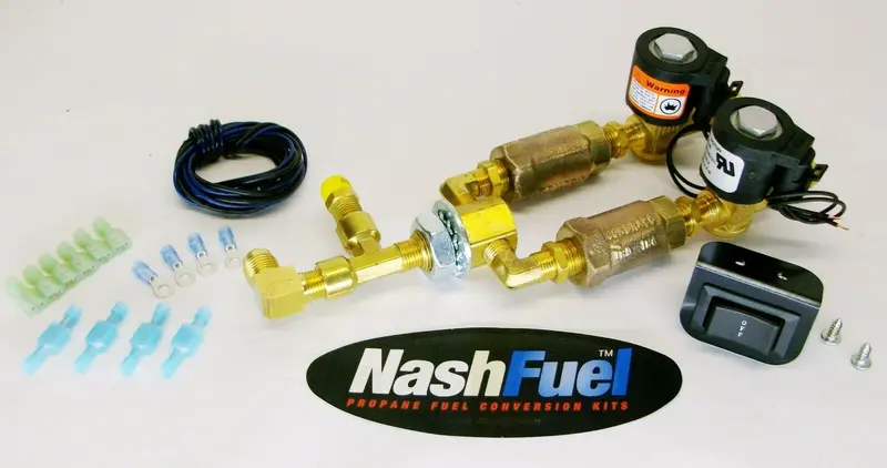 12V Dual-Tank Propane Switchover Solenoid With Toggle Switch & Twin Tee Manifold 1