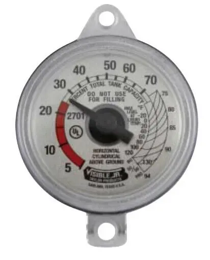 130021 Cv Dial Jr Tabbed Propane Tank Gauge – Above-Ground Monitoring With Percentage Readout (5–94%) 1