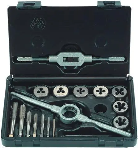 16-Piece Hss Tap And Die Set – Covers M3 To M12, Includes Wrench & Holder 1