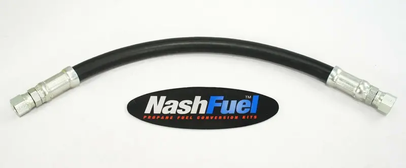2-Foot Crimped Propane/Natural Gas Hose – 350 Psi, 3/8" Flare, Liquid & Vapor Compatible 1