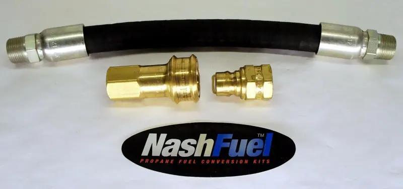 20-Foot Crimped Low-Pressure Propane/Natural Gas Supply Hose — 3/4" Id With Quick-Connect Fitting 1