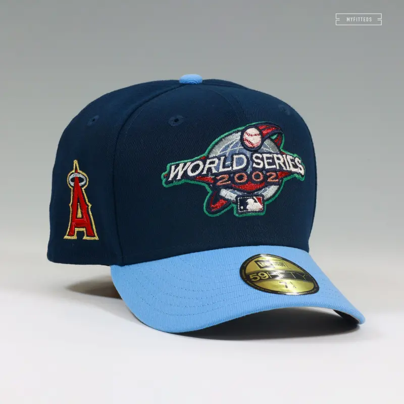 2002 Anaheim Angels World Series Nightshade Blue Cap 1