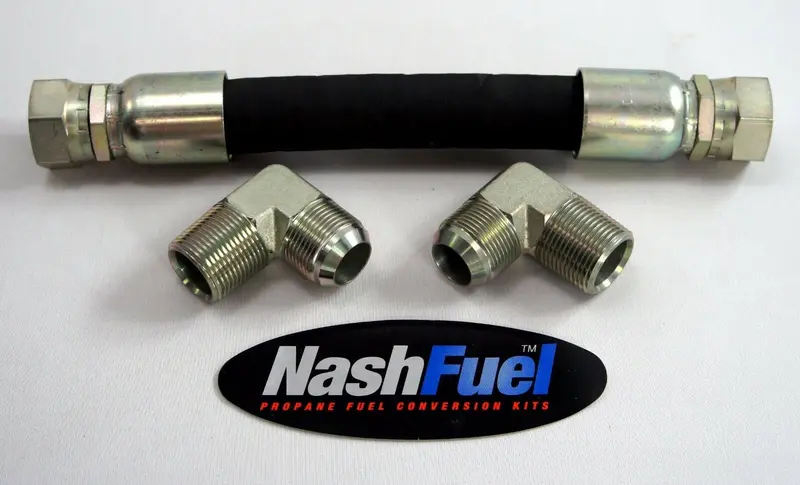 24" Crimped Propane/Natural Gas Hose – 1" Id, Dual 90° Fittings For Mixer Or Regulator Connections 1