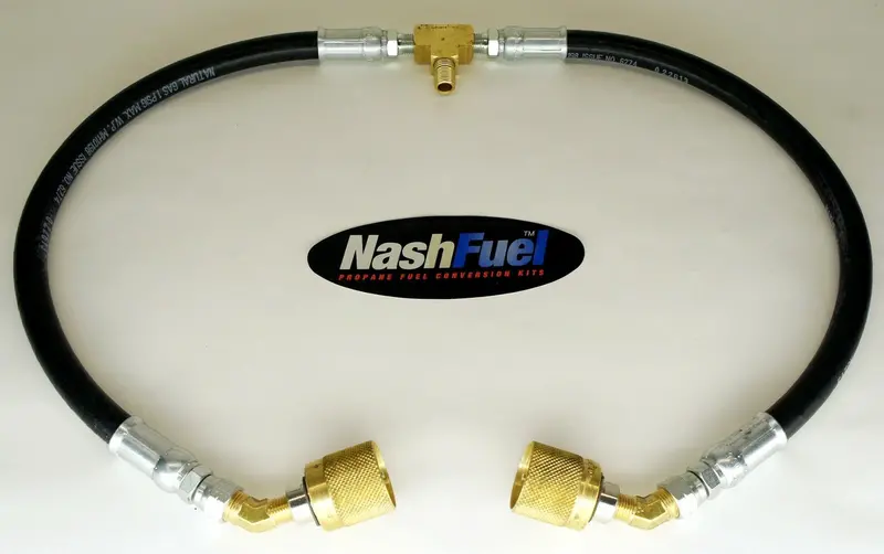24-Inch T-Fitting Lpg Hose Assembly For Dual Liquid Propane Tank Connection – Forklift & Off-Road Use 1