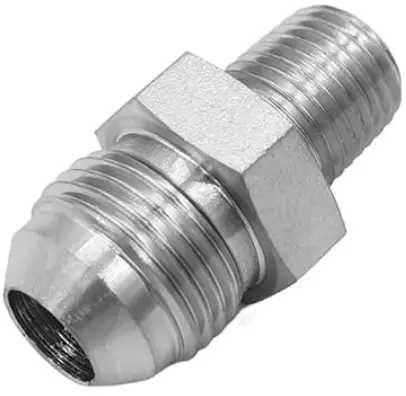 2404-08-04 Jic-To-Npt Adapter: 1/2" Male Jic To 1/4" Male Npt Straight Fitting 1