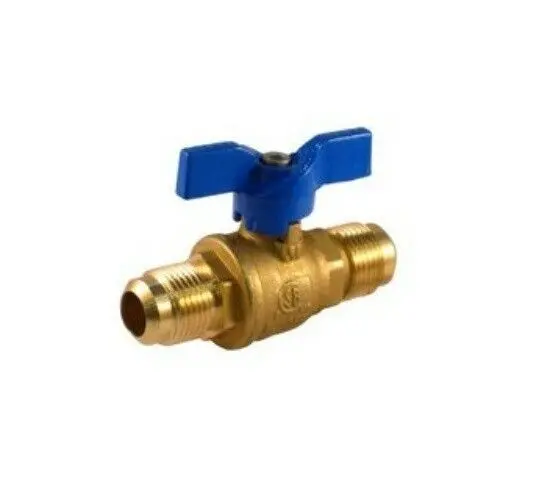 3/8" Flare × 3/8" Sae Flare Gas Ball Valve – 600 Psi Wog Propane & Natural Gas Use 1