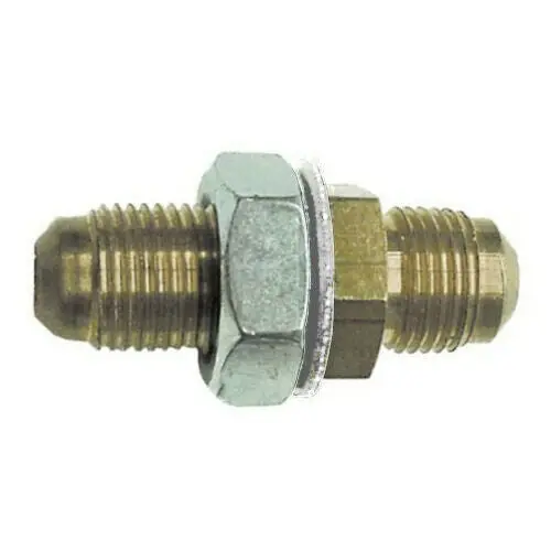 3/8" Male Sae Flare Brass Bulkhead Fitting For Rv And Motorhome Propane Hose Lines 1
