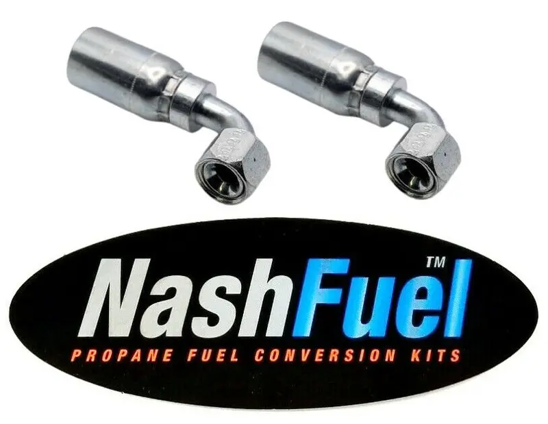 3/8" Sae Flare Propane Crimp Fitting – 45° Short Elbow With 90° Bend (Model 06U-446S) 1