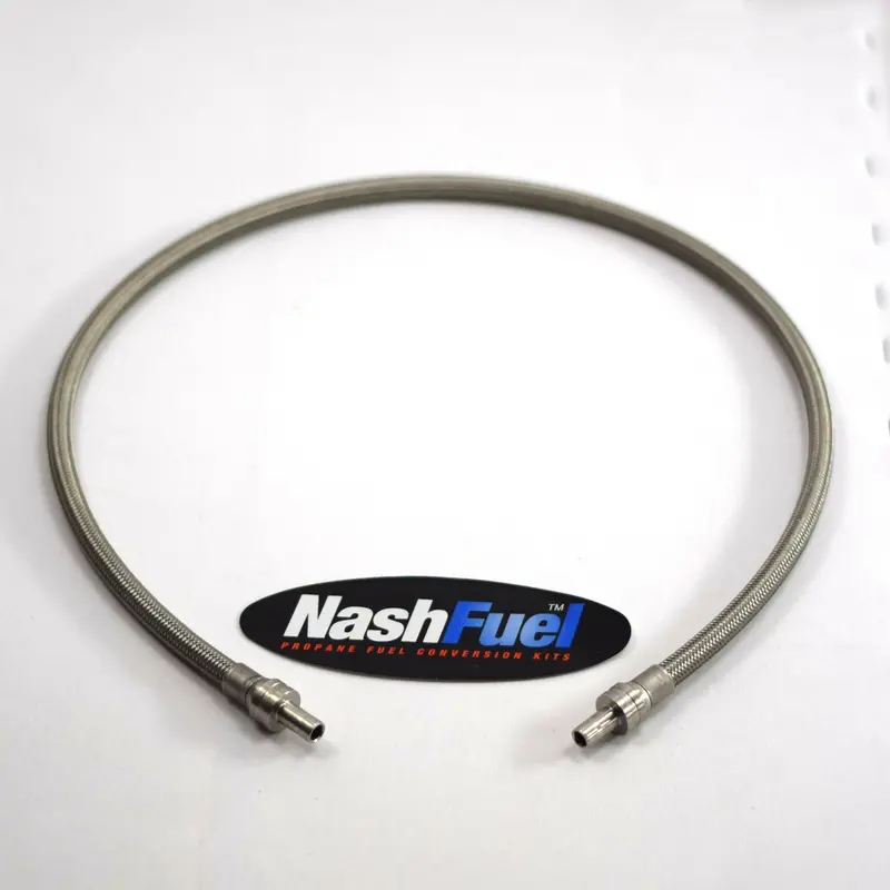 3-Foot Stainless Steel Braided Cng Hose With Male Ferrule Ends 1