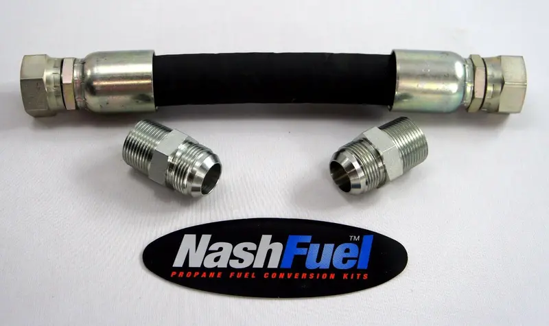 36" Crimped Propane/Natural Gas Hose – 1" Id, Dual 180° Fittings For Flexible Mixer Installations 1