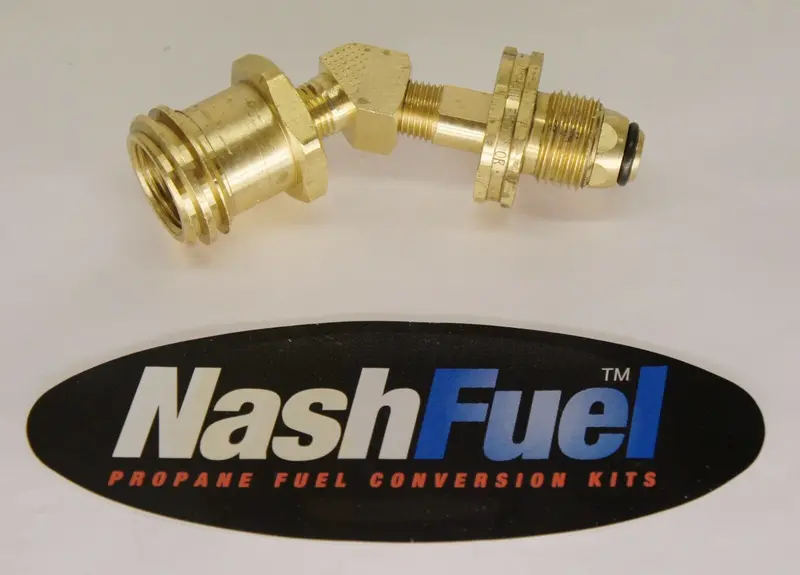 45° Soft-Nose Pol-To-Acme Qcc Bbq Adapter For Propane Tank Connection 1