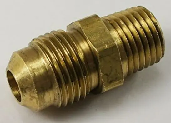 48-64 Brass Adapter: 3/8" Male Sae Flare To 1/4" Male Npt For Propane & Air Systems 1