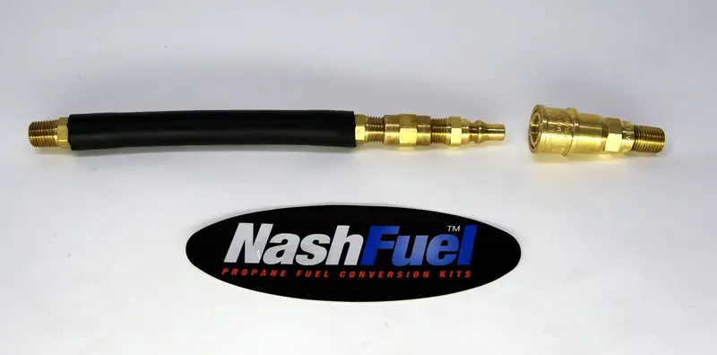 6-Foot Low-Pressure Propane/Natural Gas Supply Line – 3/8" Hose With 1/4" Quick-Disconnect Fittings 1
