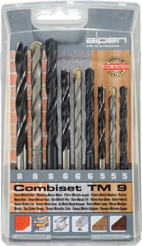 9-Piece Multi-Surface Drill Bit Set – Wood, Steel, And Masonry (5–8 Mm) 1