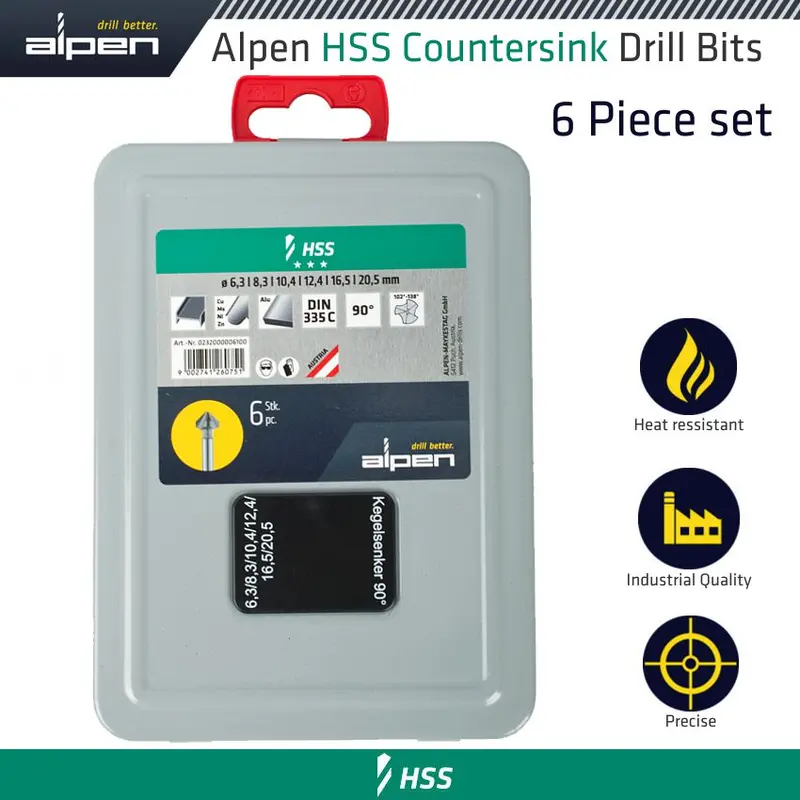90° Hss Countersink Bit Set For Flush Fastening 1