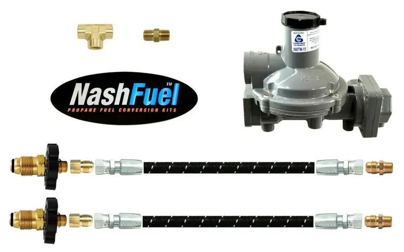 988Tw-15 Stainless Steel Twin-Stage Propane Regulator — Dual-Tank Pigtail Setup 1