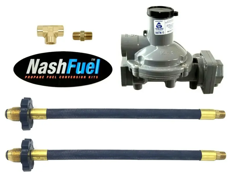 988Tw-15 Twin-Stage Propane Regulator With Rubber Pigtail – Dual-Tank, 750K Btu 1