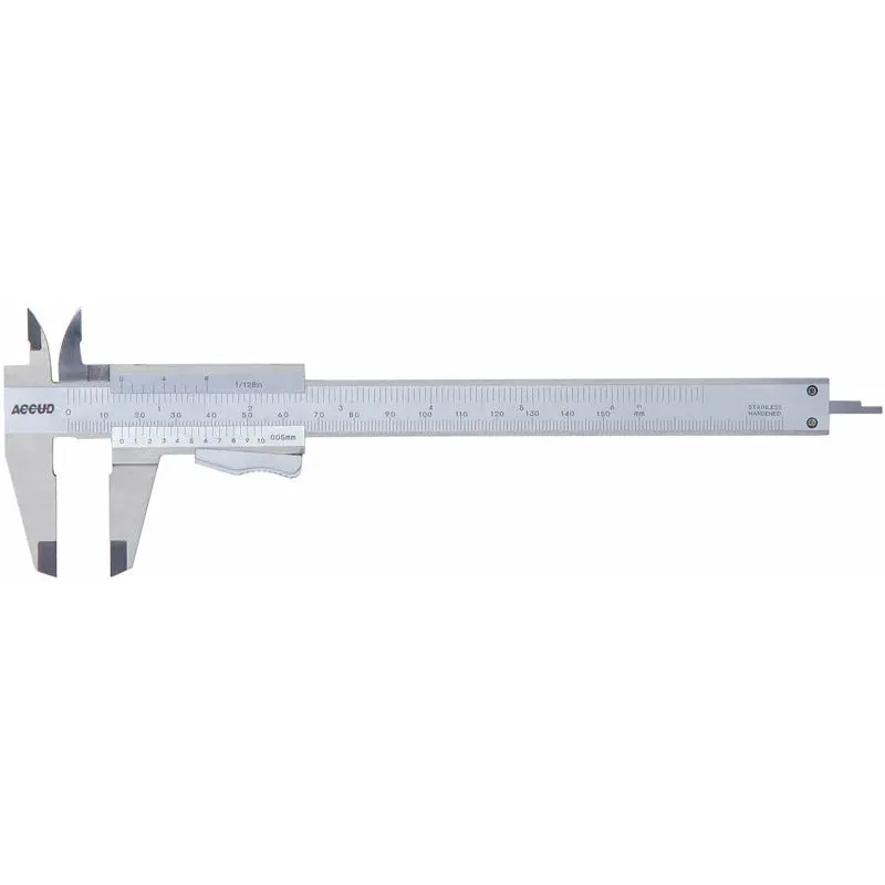 Accud Stainless Steel Vernier Caliper – 0–150 Mm, 0.05 Mm Graduation, Thumb Screw Design 1