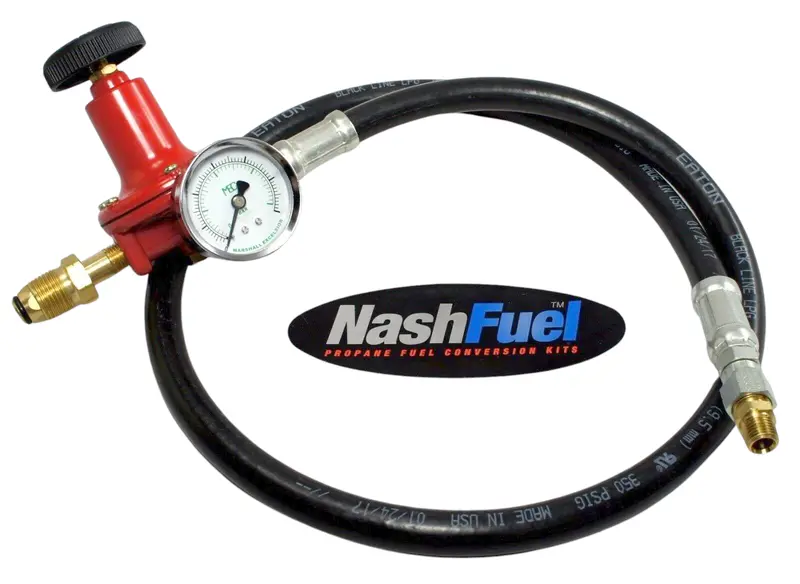 Adjustable 0–30 Psi Propane Regulator With Hose Assembly – Compatible With Lp & Natural Gas 1
