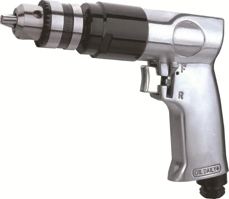 Aircraft 3/8″ Reversible Pneumatic Drill – 10 Mm Chuck, 1800 Rpm, Compact Air Tool 1