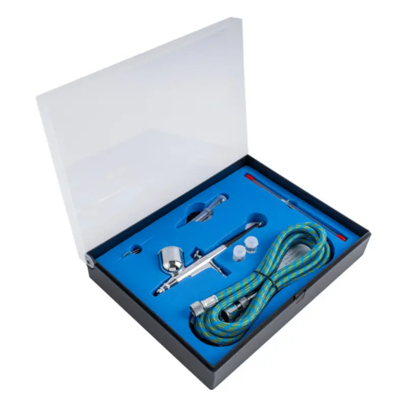 Aircraft Airbrush Kit With Interchangeable 0.2Mm, 0.3Mm, And 0.5Mm Nozzles + 1.8M Air Hose 1