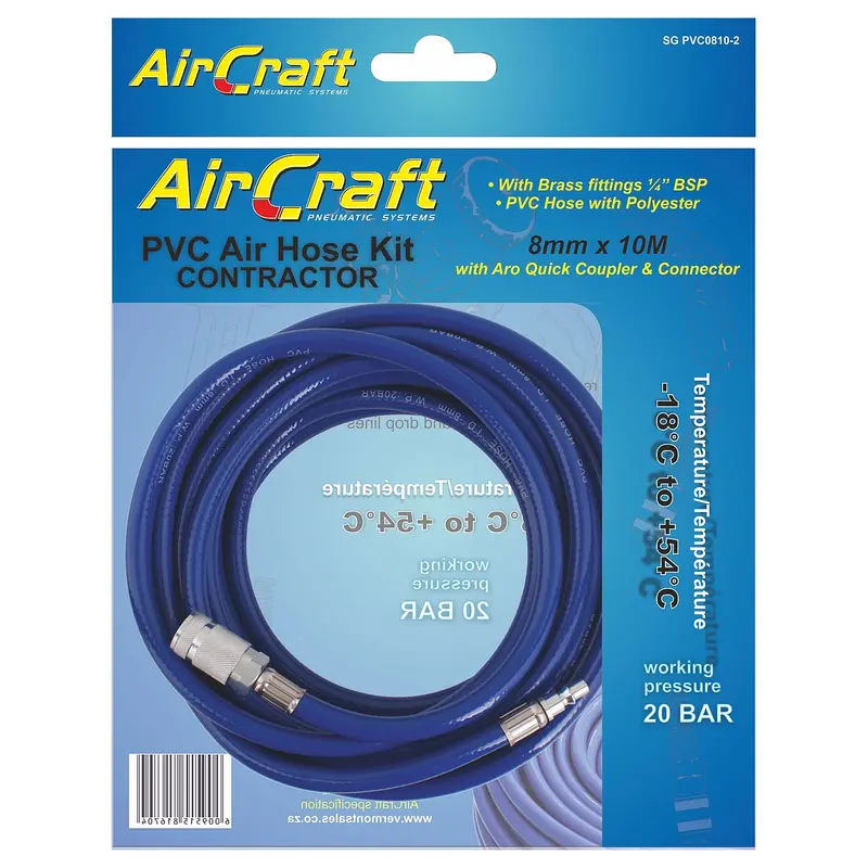 Aircraft-Approved Pvc Air Hose — 8Mm × 10M With Aro Quick Coupler & Fittings 1