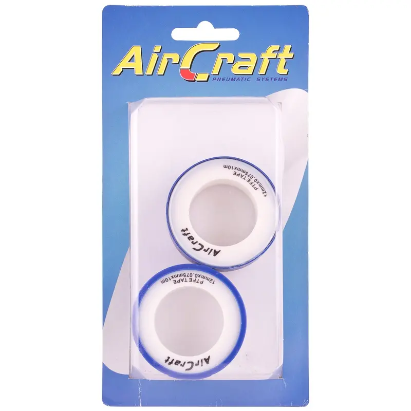 Aircraft-Grade Ptfe Thread Seal Tape — 12Mm × 0.075Mm × 10M, 2-Roll Blister Pack 1