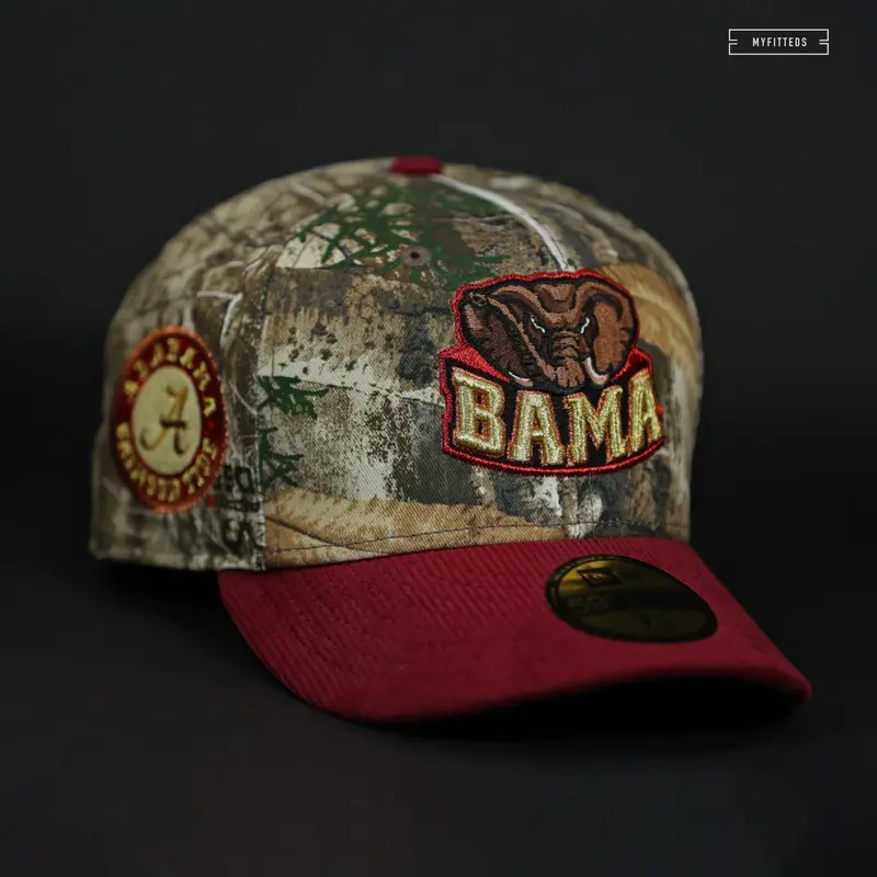 Alabama Crimson Tide Realtree Edge Corduroy Fitted Cap – New Era Russet Sunset 1