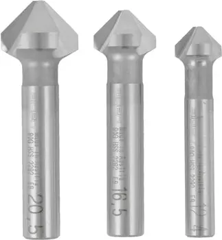 Alpen Hss Countersink Bit Set – Three Sizes: 12.4Mm, 16.5Mm, 20.5Mm 1