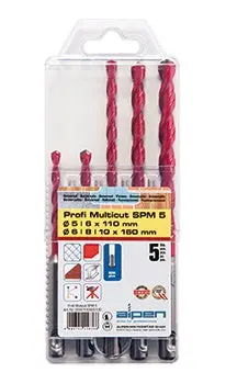 Alpen Profi Multicut Sds Bit Set – 5-Piece, Dual-Length Design (110 Mm & 160 Mm) 1