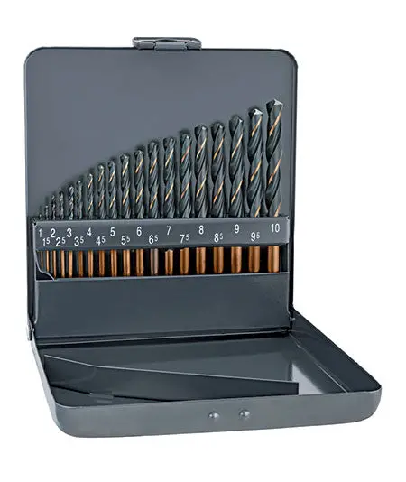 Alpen Sprint Master Km19 Hss Drill Bit Set – 19-Piece (1–10Mm × 0.5Mm), Metal Case 1