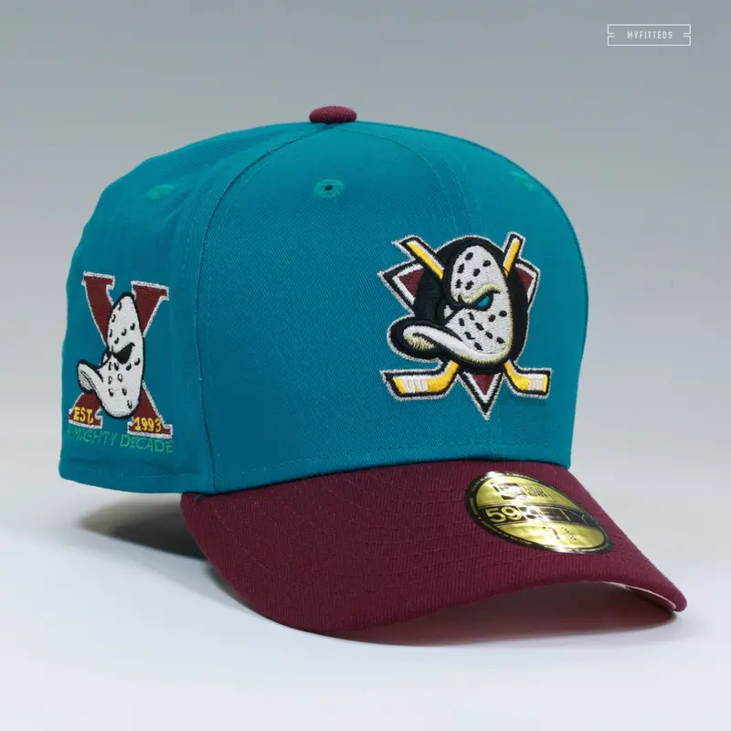 Anaheim Mighty Ducks Est. 1993 Ten Mighty Seasons Shy Pink Uv Cap – New Era Fitted 1