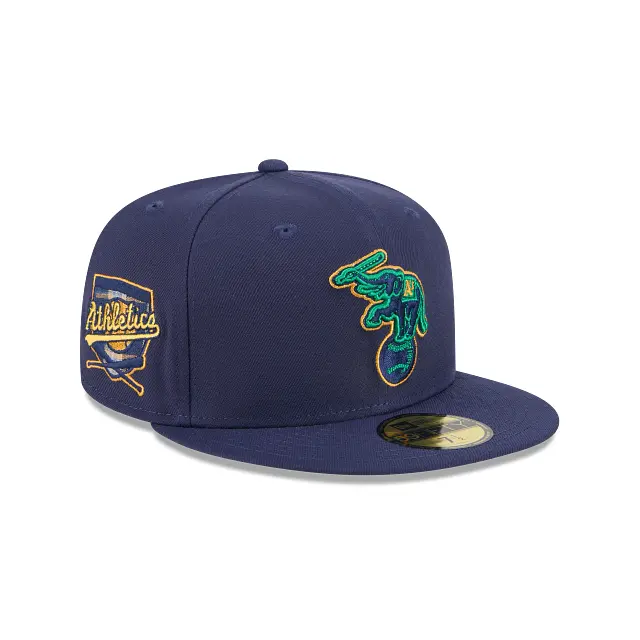 Athletics Blue Tartan Accented 59Fifty Fitted Baseball Cap 1