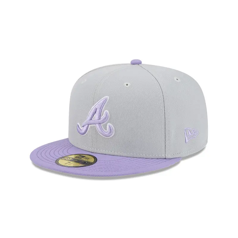 Atlanta Braves Mlb Purple Logo Color Pack 59Fifty Fitted Cap 1