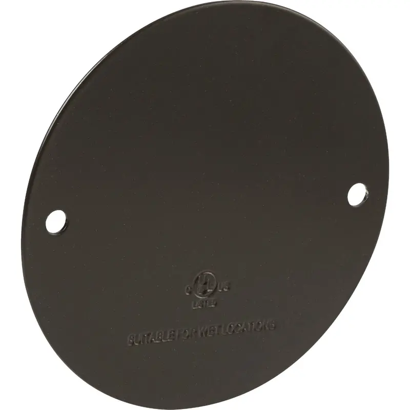 Bell Outdoor Blank Cover – Single-Gang Round Die-Cast Bronze Box Enclosure 1
