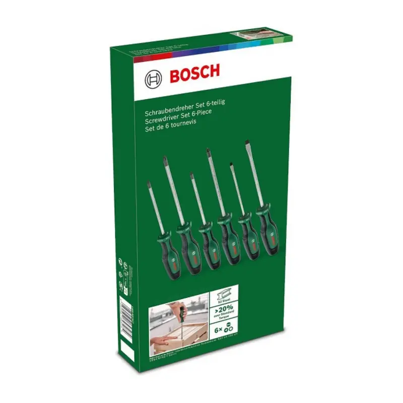Bosch 6-Piece Screwdriver Set – Ergonomic Diy Toolkit 1