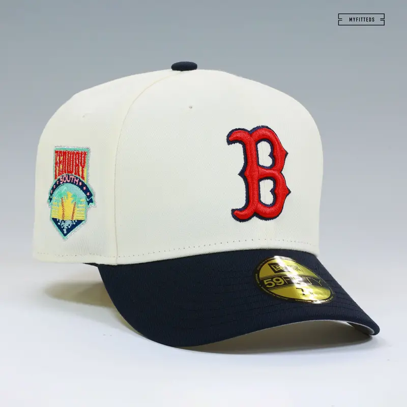 Boston Red Sox Fenway South Off-White Fitted Cap – New Era 1