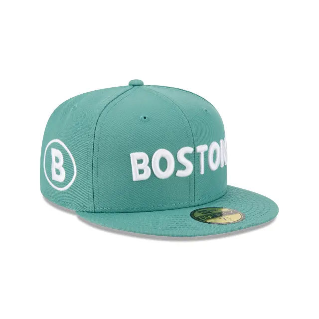 Boston Red Sox Mlb City Connect Fan Pack 59Fifty Fitted Cap In Green 1
