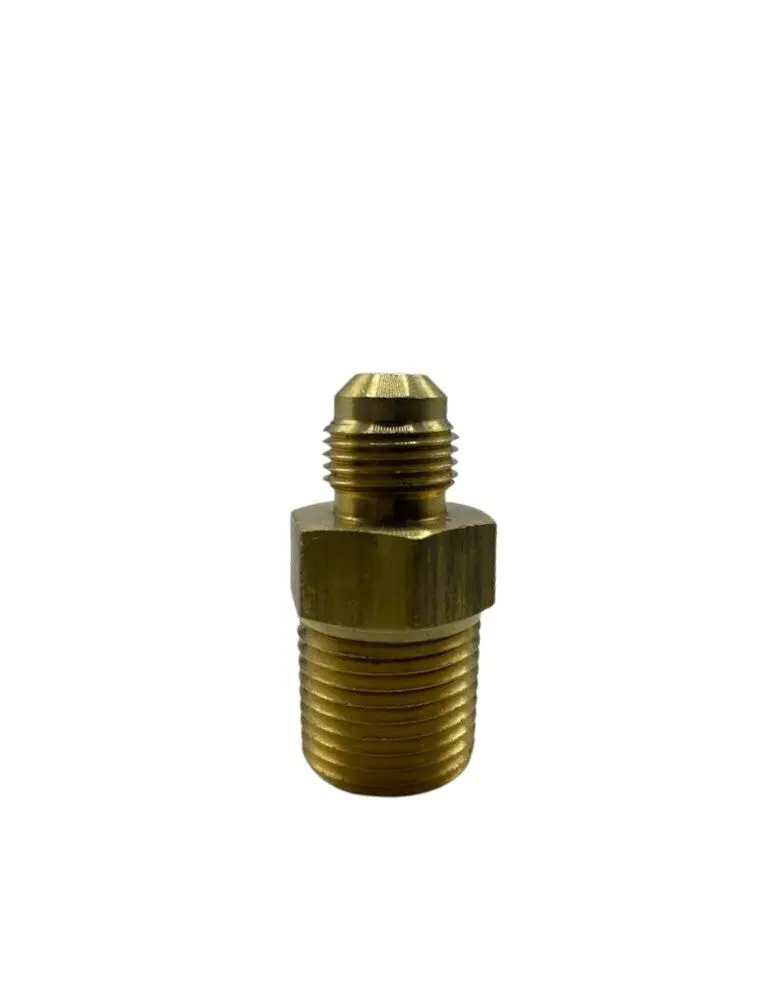 Brass 1/2" Npt To 3/8" Flare Sae Adapter For Propane & Natural Gas Applications 1