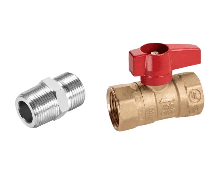 Brass 3/4" Npt Propane/Natural Gas Ball Valve With Nipple – Lpg Lockoff & Kn Regulator Compatible 1