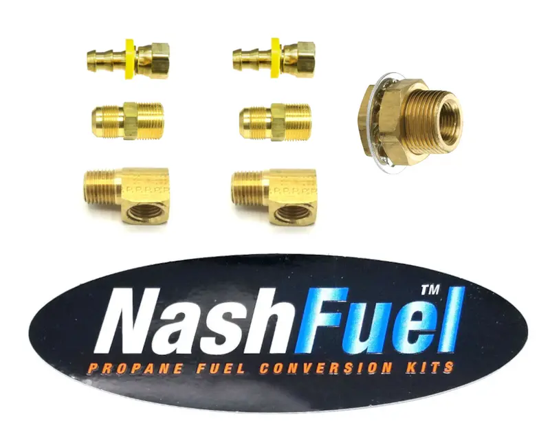 Brass 3/8"–1/2" Hose Bulkhead Anchor Adapter For Propane & Natural Gas Generators (Npt) 1