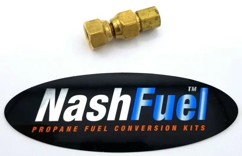 Brass 45° Female 3/8" Sae Flare To Female 1/4" Npt Adapter — Propane & Natural Gas Use 1